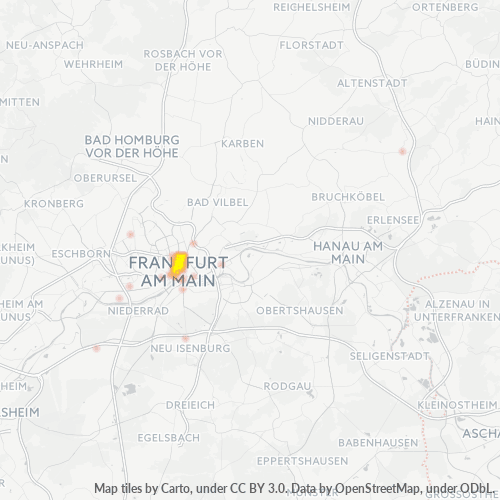 Heatmap für plz 60318