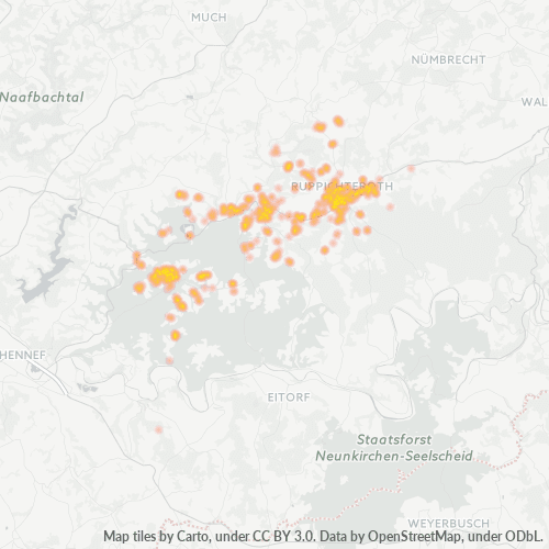 Heatmap für plz 53809