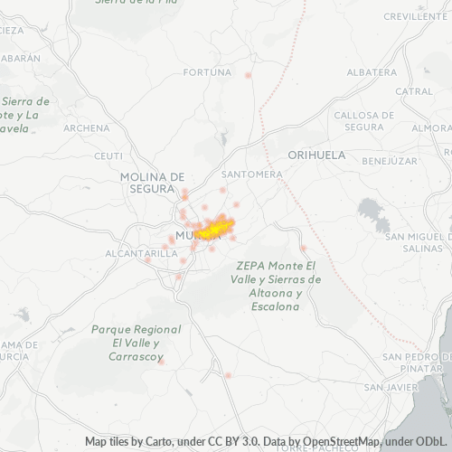 30006 Mapa de calor de densidad empresarial