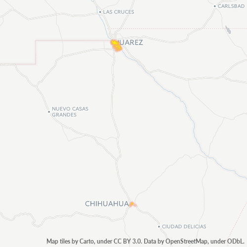 32300 Mapa de calor de densidad empresarial