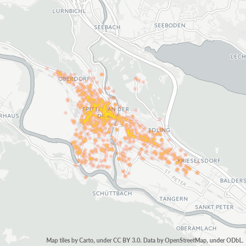 Heatmap für postleitzahl 9800