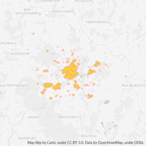 Heatmap für plz 88339
