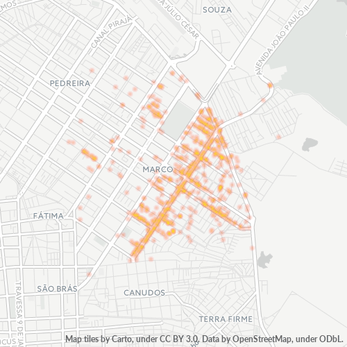 66095-000 Mapa de calor de densidad empresarial