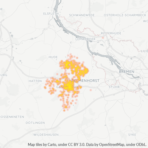 Heatmap für plz 27777