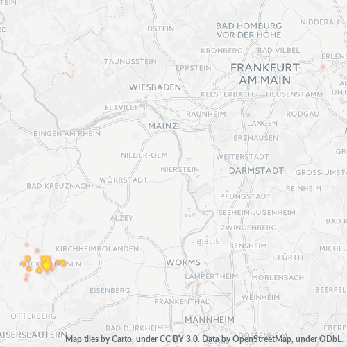 Heatmap für plz 67806