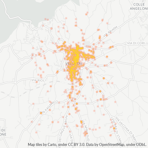 Mappa di calore per cap 00049