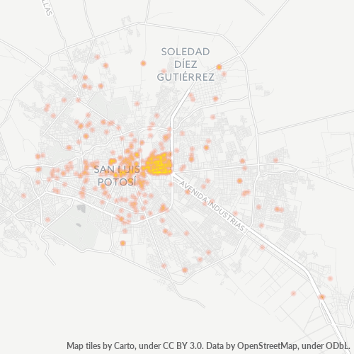 78310 Mapa de calor de densidad empresarial