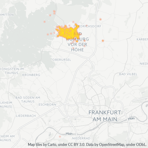 Heatmap für plz 61350