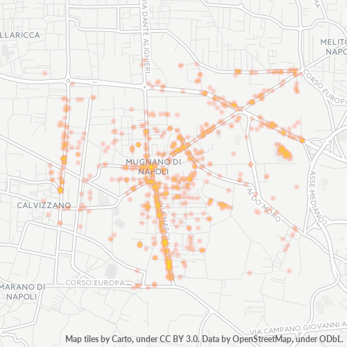 80018 Mappa di concentrazione per la densità di aziende