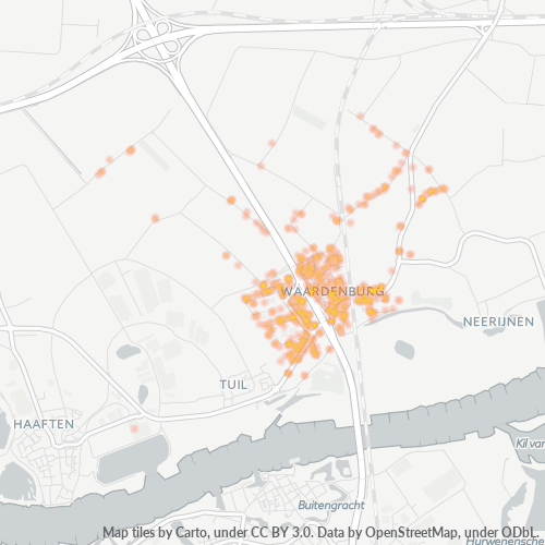 Heatmap voor postcode 4181