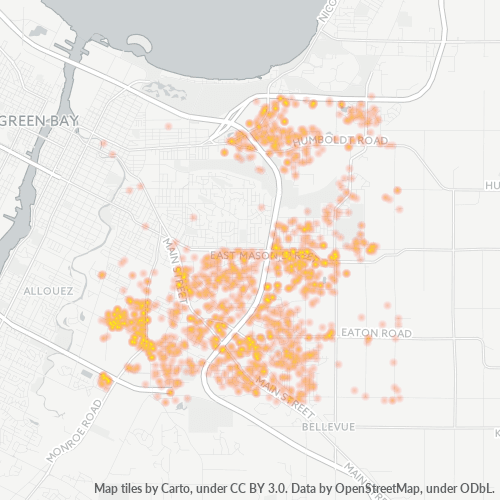 54311 Business Density Heatmap