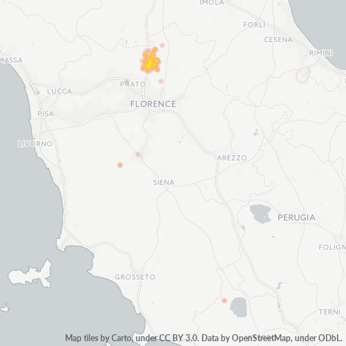 Mappa di calore per cap 50031