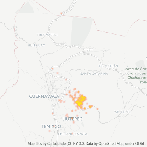 62570 Mapa de calor de densidad empresarial