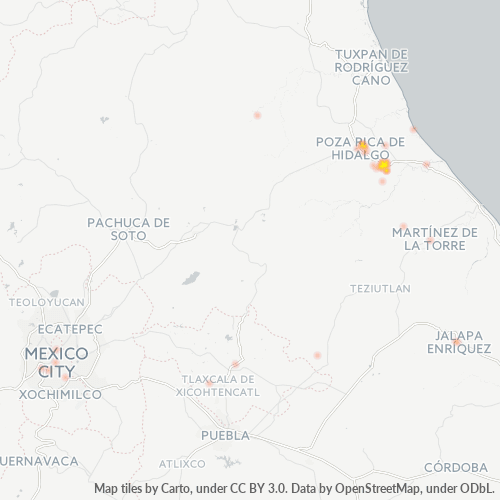 93400 Mapa de calor de densidad empresarial