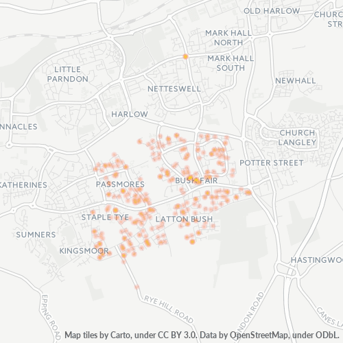 CM18 Business Density Heatmap