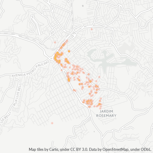 06657-000 Mapa de calor de densidad empresarial