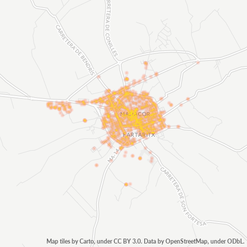 Mapa de calor para código postal 07500