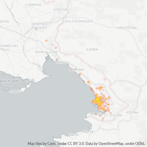 Mappa di calore per cap 34100