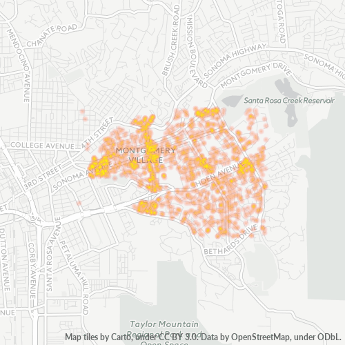 95405 Business Density Heatmap