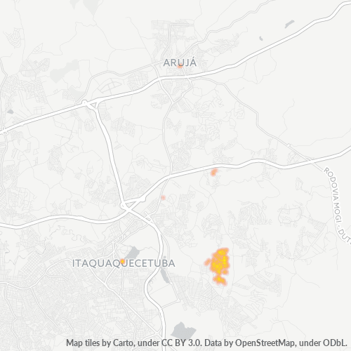 08594-000 Mapa de calor de densidad empresarial