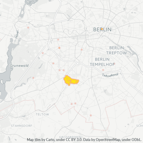 Heatmap für plz 12167
