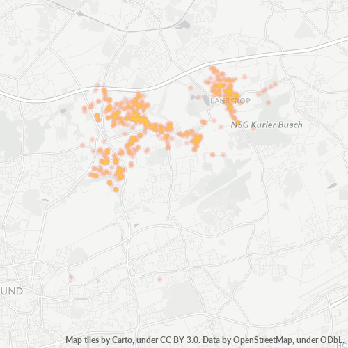 Heatmap für plz 44329
