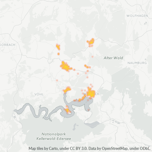 Heatmap für plz 34513