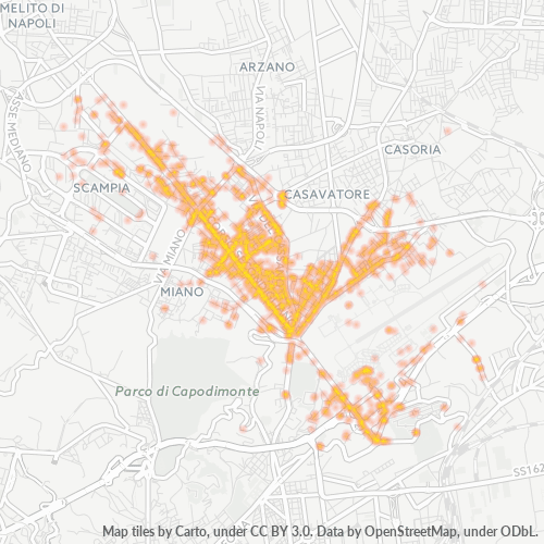 80144 Mappa di concentrazione per la densità di aziende