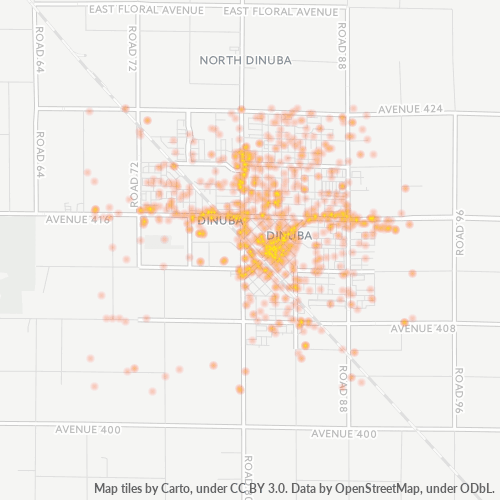 93618 Business Density Heatmap