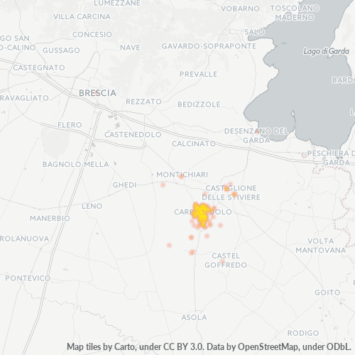 Mappa di calore per cap 25013