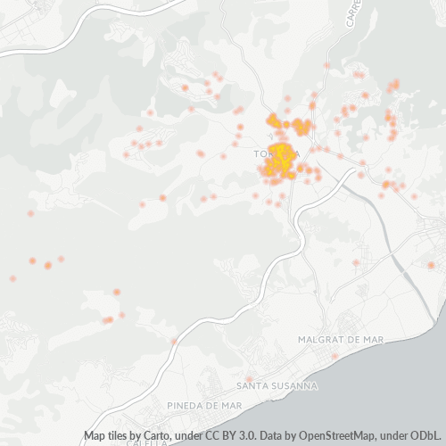 08490 Mapa de calor de densidad empresarial