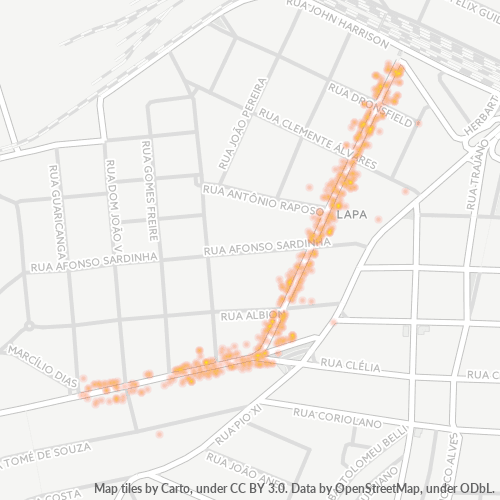 05073-000 Mapa de calor de densidad empresarial