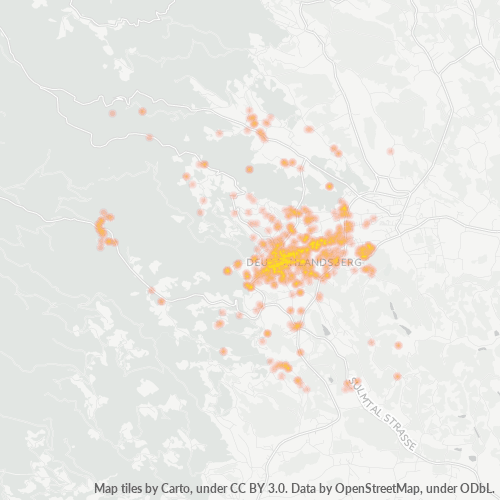 Heatmap für postleitzahl 8530