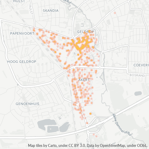 Heatmap voor postcode 5664
