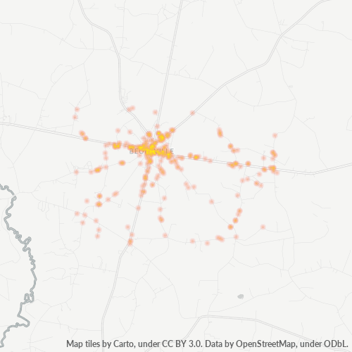 28518 Business Density Heatmap