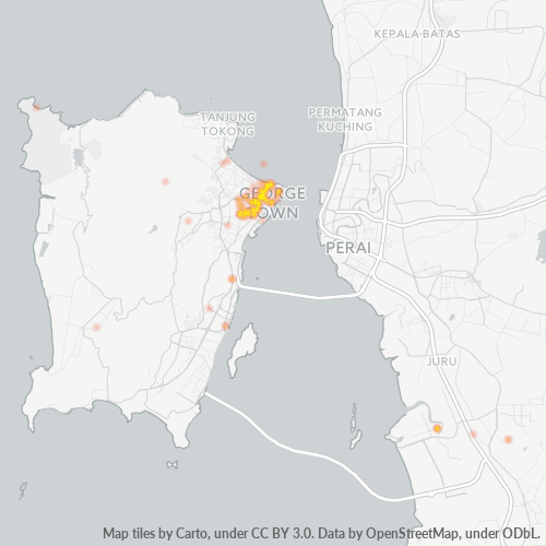 10000 Heatmap Ketumpatan Perniagaan