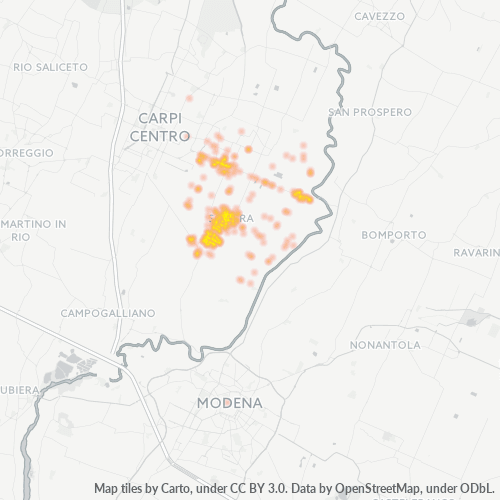 Mappa di calore per cap 41019