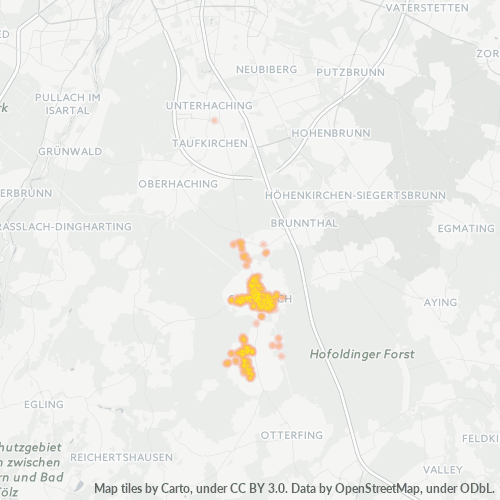Heatmap für plz 82054
