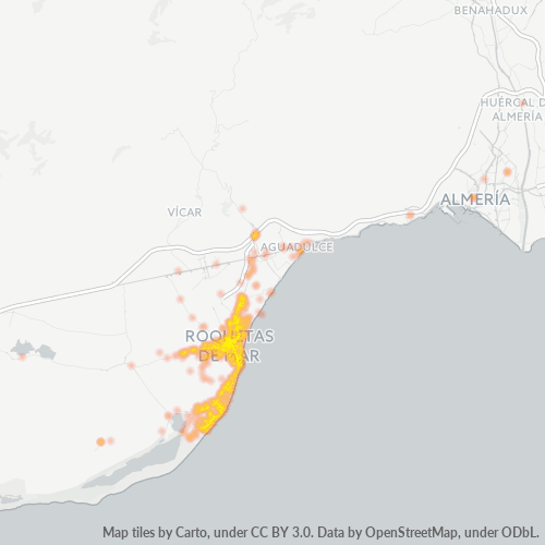 Mapa de calor para código postal 04740