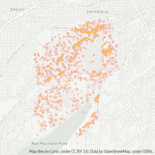 35211 Business Density Heatmap