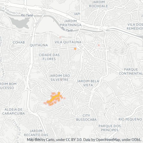 06154-000 Mapa de calor de densidad empresarial