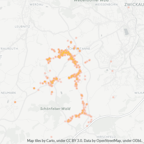 Heatmap für plz 08115