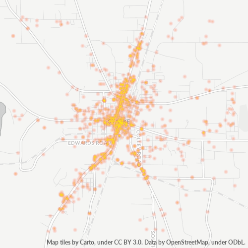 32091 Business Density Heatmap