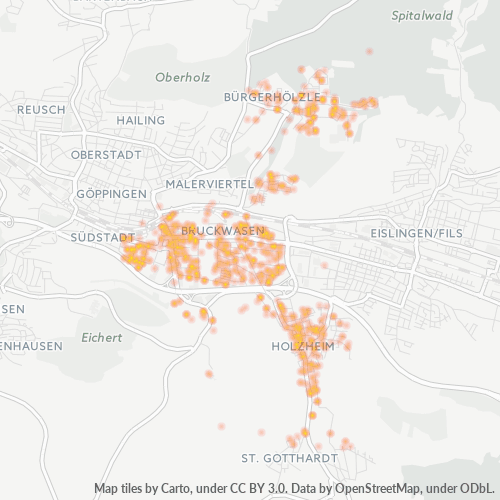 Heatmap für plz 73037