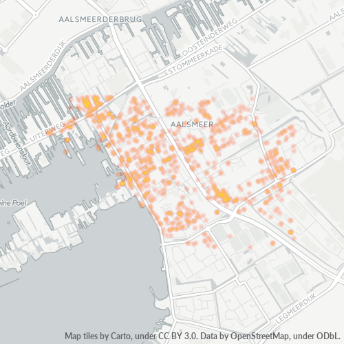 Heatmap voor postcode 1431