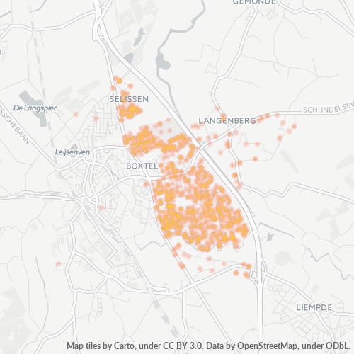 Heatmap voor postcode 5283