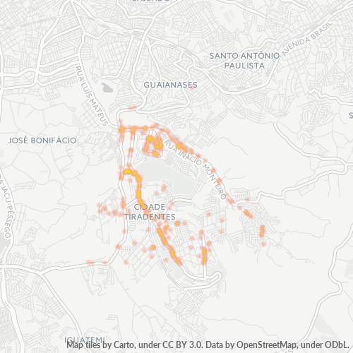 08490-000 Mapa de calor de densidad empresarial