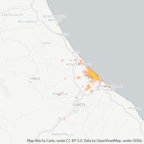 Mappa di calore per cap 65100
