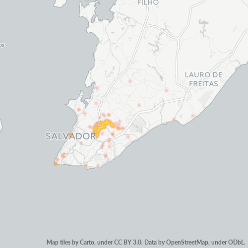 41150-000 Mapa de calor de densidad empresarial