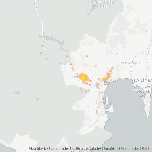 Mapa de calor para código postal 11370